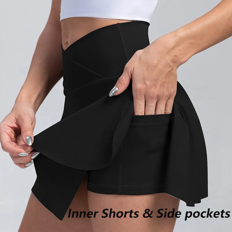 Plissee-Golfrock-Shorts für Damen