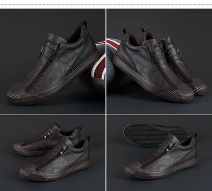 Men's Trendy Sneakers - Leather Soft Sole Men Shoes