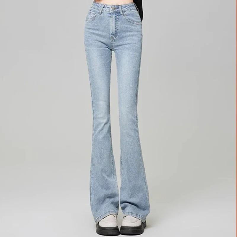 Jean slim évasé en denim High Street pour femme