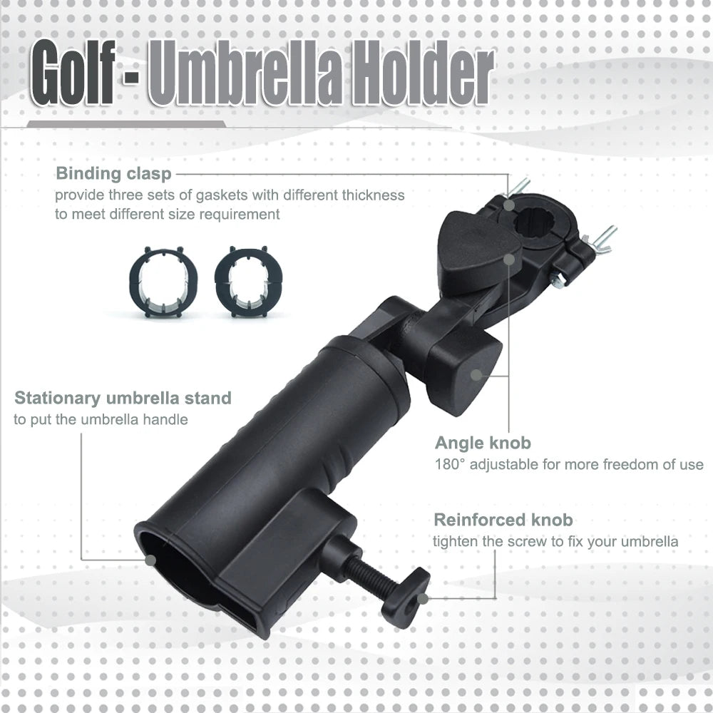 Supports de parapluie universels pour chariot de golf à 3 roues
