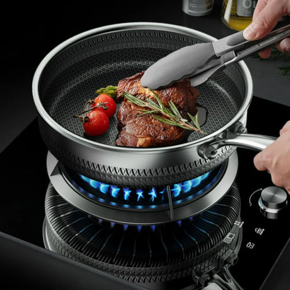 304 Stainless Steel Nonstick Frying Pan for Electromagnetic Cooking