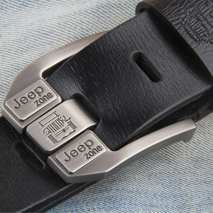 Genuine Leather Men's Belt - Metal Buckle