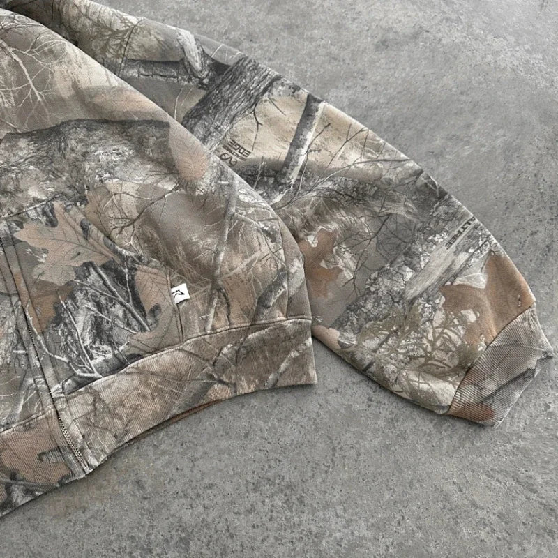 Sweat à capuche camouflage surdimensionné - High Street et Y2K