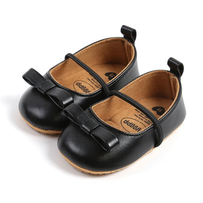 Flache Baby-Prinzessin-Schuhe mit Schleife