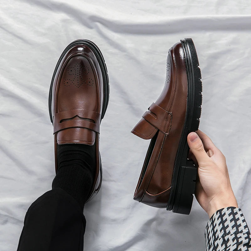 Mocassins pour hommes en cuir de haute qualité