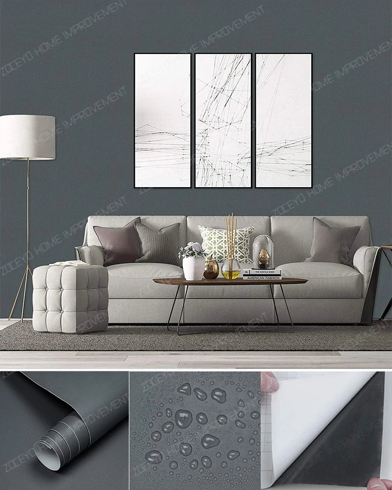 Decorative Wall Paper Furniture Renovation Stickers Kitchen Cabinet Waterproof Wallpaper.