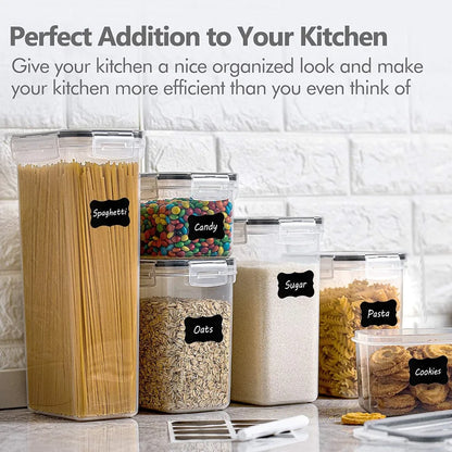 Kitchen Food Storage Containers Set with Easy Lock Lids, 8 Pieces