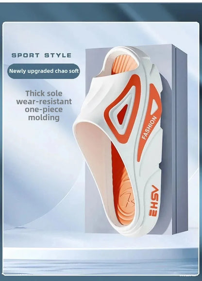 Lässige Slipper mit dicker Sohle für den Innen- und Außenbereich