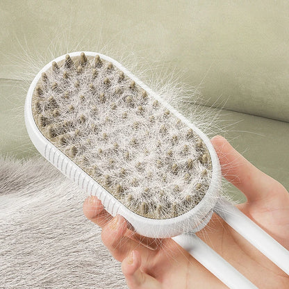 Portable Cat Steamy Brush Electric Spray Pet Hair Grooming Brush