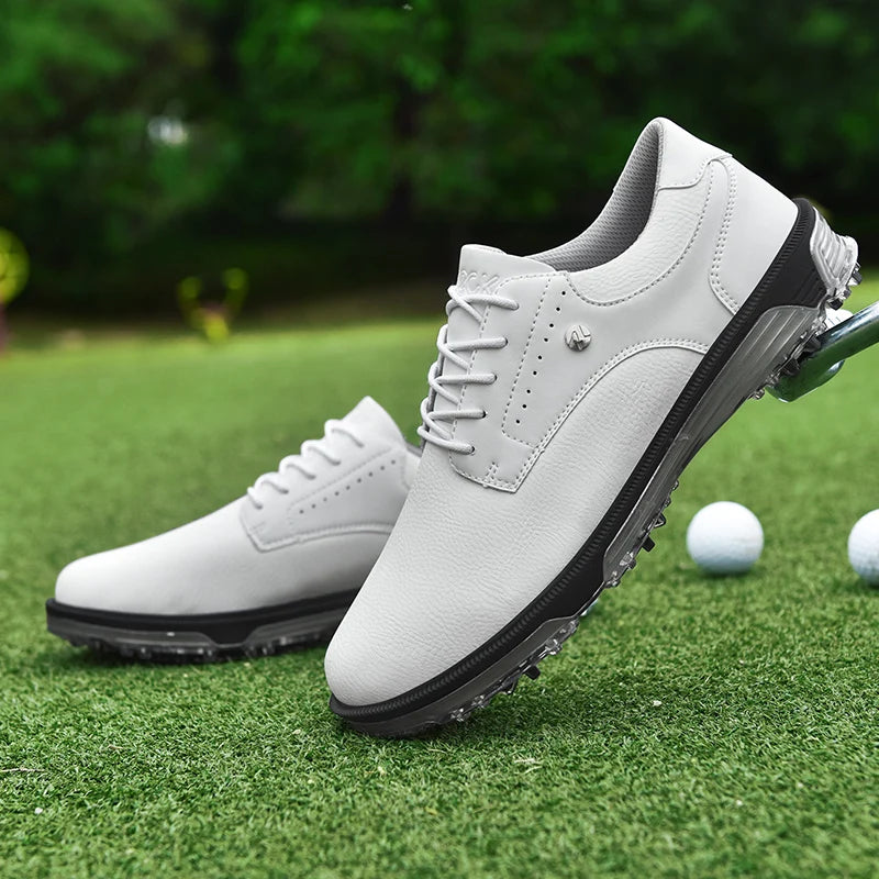 Wasserdichte Herren-Golfschuhe mit rutschfesten Spikes