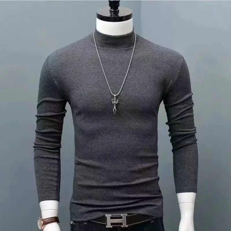 Men's Thin Cotton Turtleneck Underwer Warm Sweater