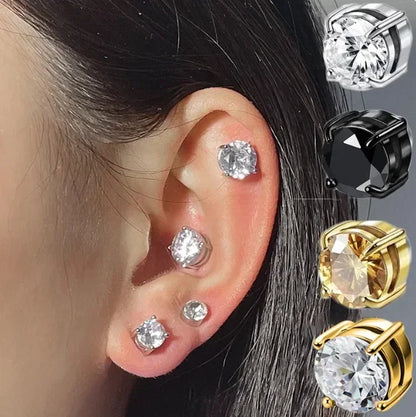 2PCS Magnetic Ear Clip Studs