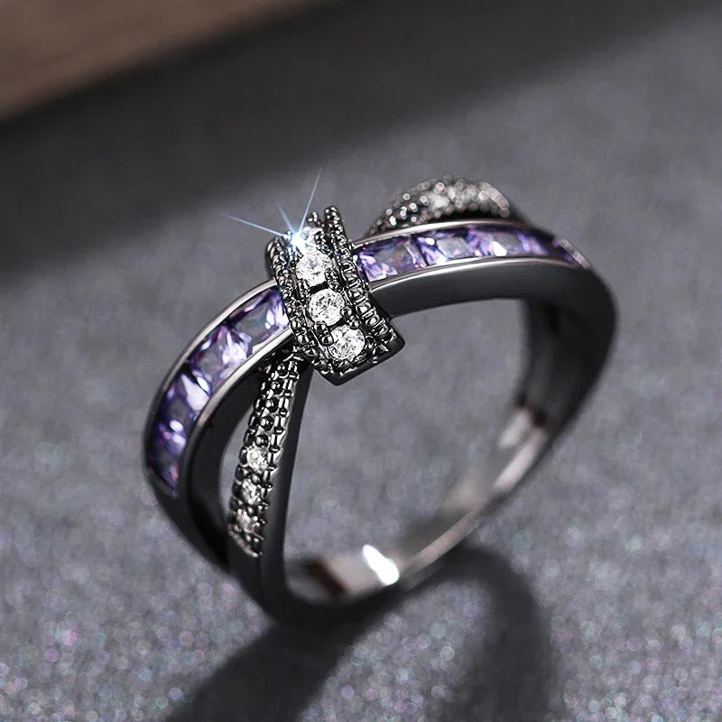 Verlobungsringe für Damen aus 925er Sterlingsilber mit Kristall 