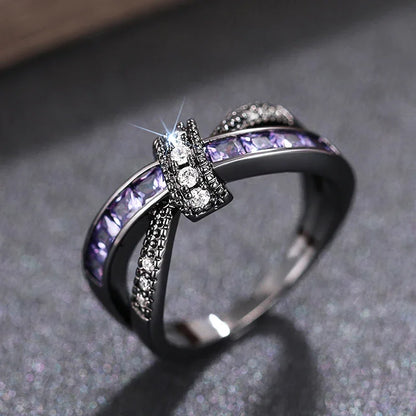 Verlobungsringe für Damen aus 925er Sterlingsilber mit Kristall 