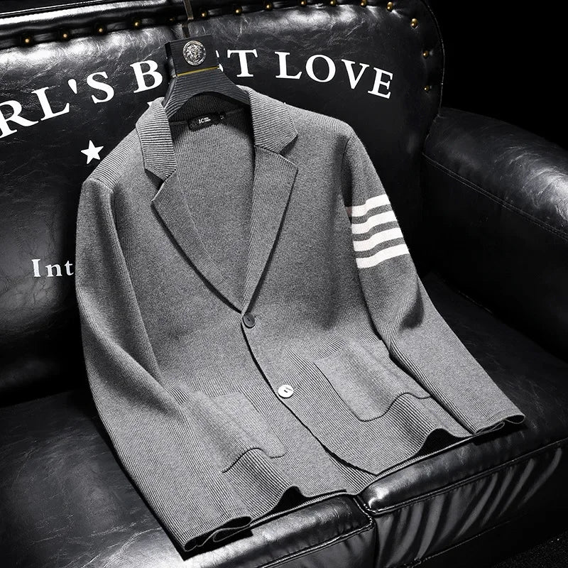 Herbst Langarm Gestrickte Offene Strickjacke männer Design Koreanischen Stil Vielseitig Trendy Luxus Casual