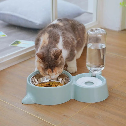 Bol d'eau pour chat 2 en 1 pour animaux de compagnie - Abreuvoir pour animaux de compagnie