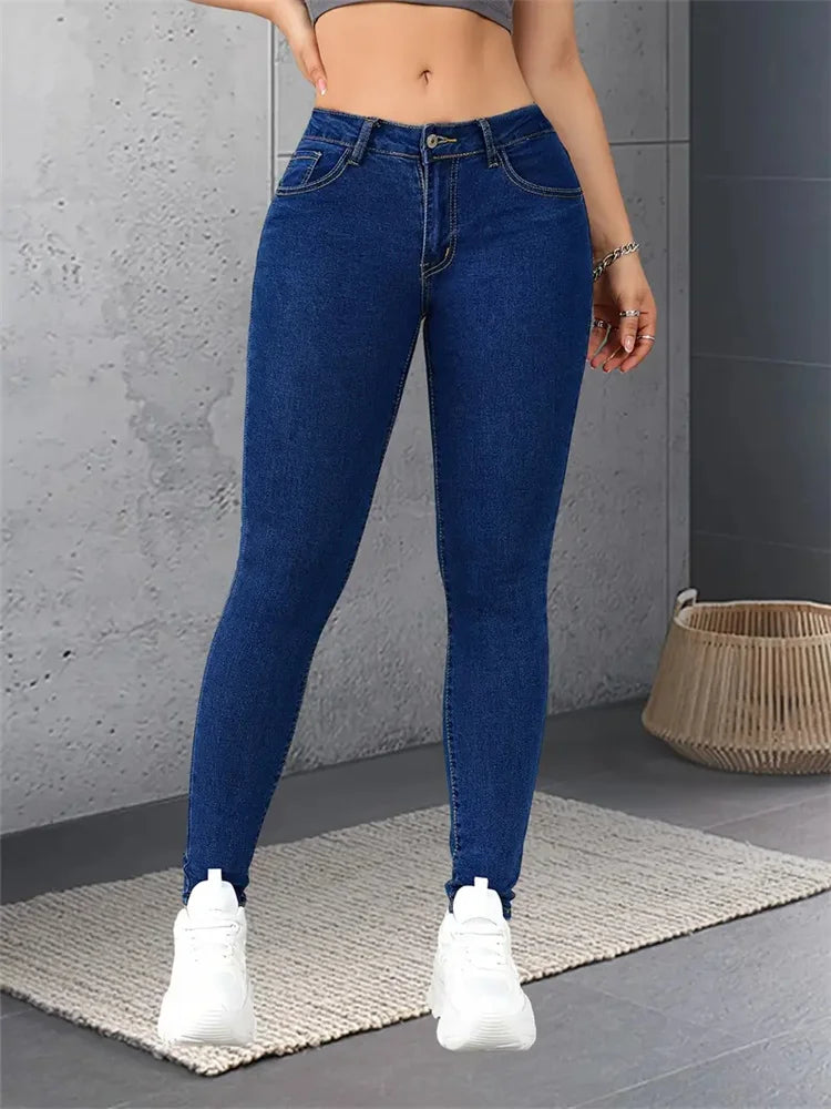 Women Stretch Skinny Jeans - Lady Slim Fit Pencil Jeans