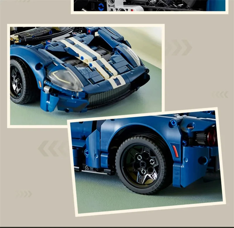 Forded GT – blocs de construction de voiture de sport musculaire, modèle de briques pour enfants
