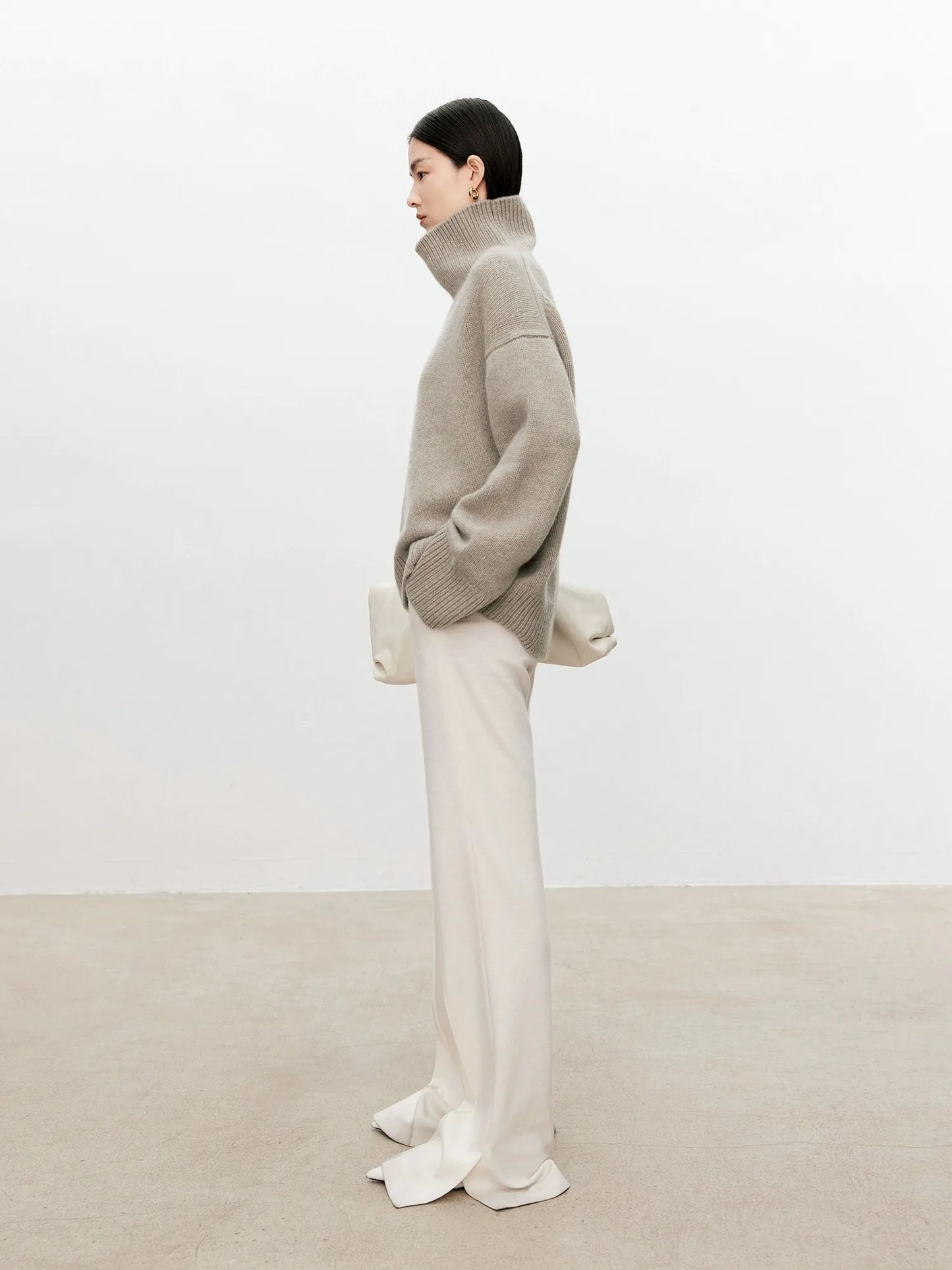 Schicker übergroßer Rollkragenpullover für Damen