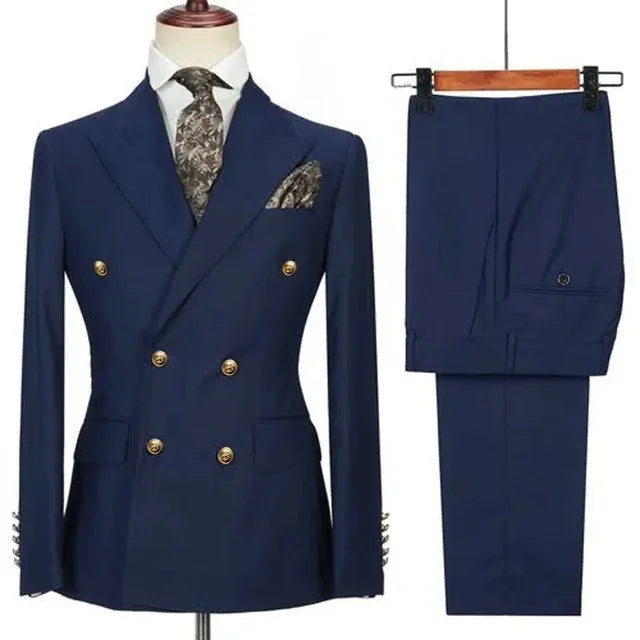 Costumes de mariage formels pour hommes avec revers cranté