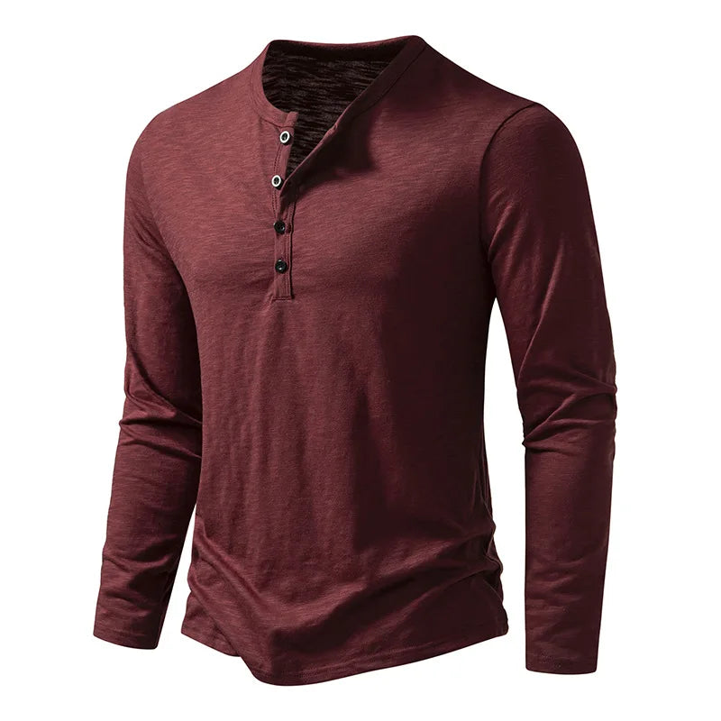 Men's Cotton Long Sleeve Casual T-Shirts