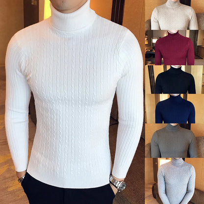 Slim Fit High Neck Turtleneck Sweater