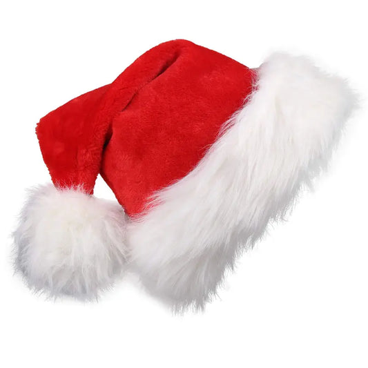 Bonnet de Père Noël en peluche long pour tous les âges