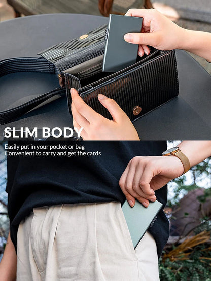 RFID Blocking Slim Metal Pop-Up Card Wallet