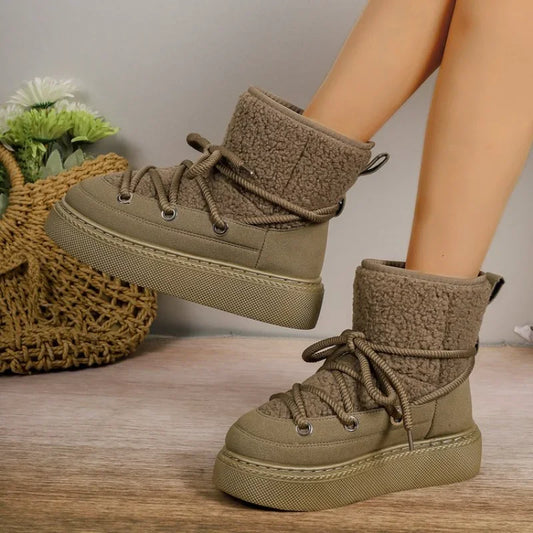 Women's Plush Thick Soled Winter Snow Boots