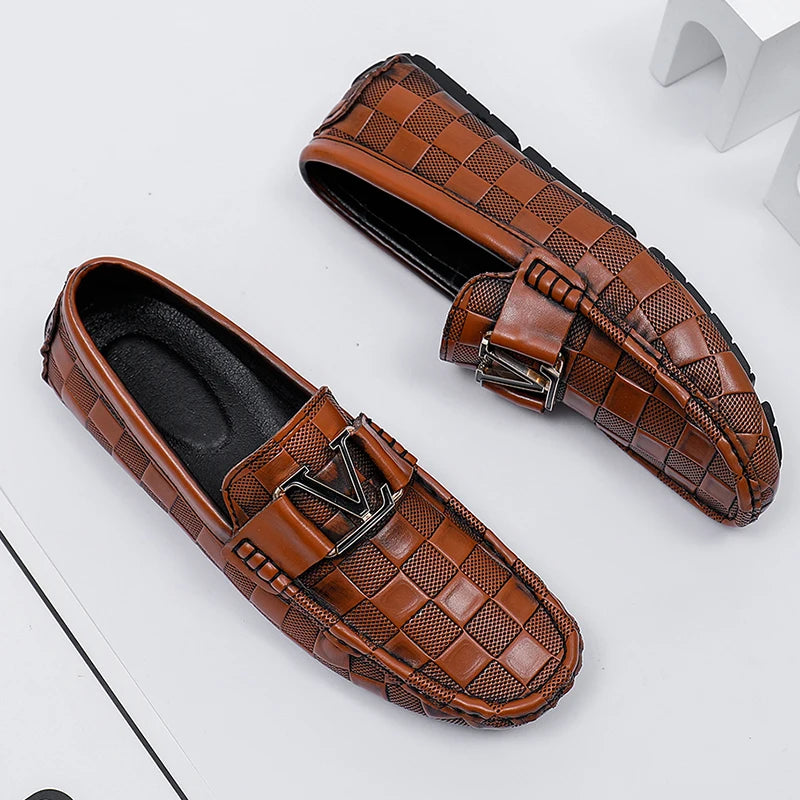 leather loafers, loafer shoes, leather shoes, casual loafers, cowhide shoes, metallic loafers, genuine leather shoes