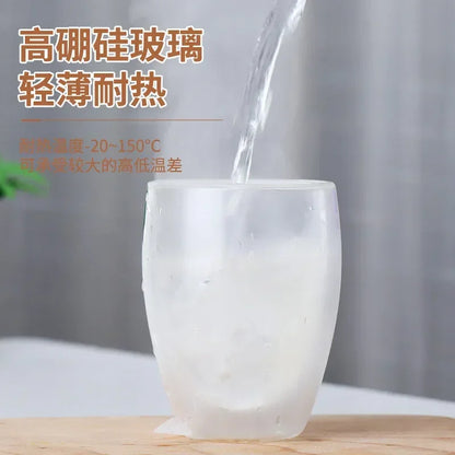 Tasse en verre transparent à double paroi