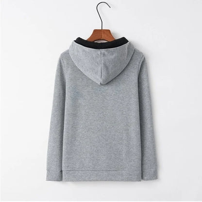 Women's LongSleeve Love Heartbeat Print Streetwear Hoodies
