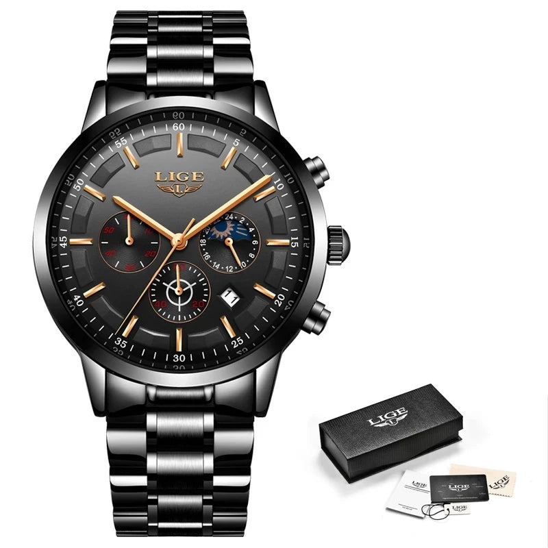 Men Quartz Wristwatch - Waterproof Watch