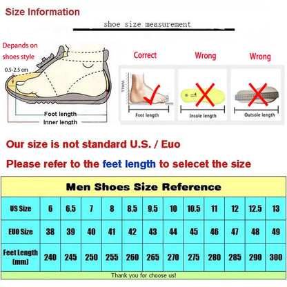 Chaussures à enfiler formelles en cuir PU pour hommes de grande taille