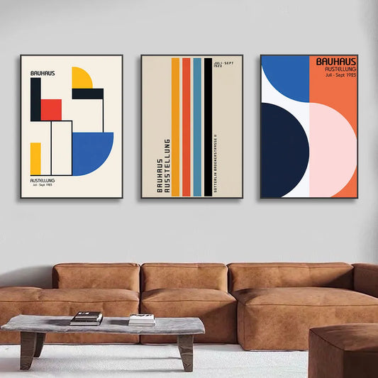 Bauhaus-Geometrie-Pop-Art-Leinwandgalerie