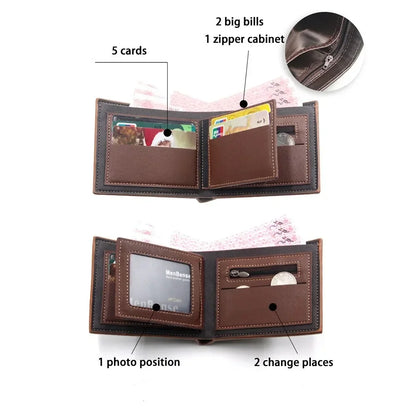 Dreifach-Geldbörse für Jugendliche mit mehreren Kartenfächern