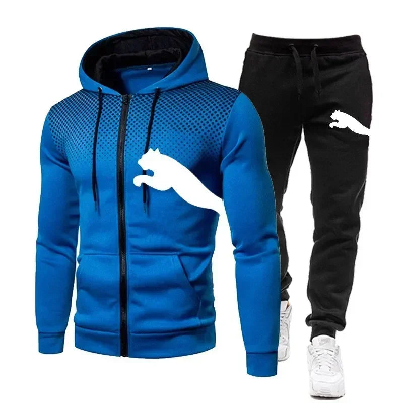 Men's Casual Zipper Hooded Designer Tracksuit