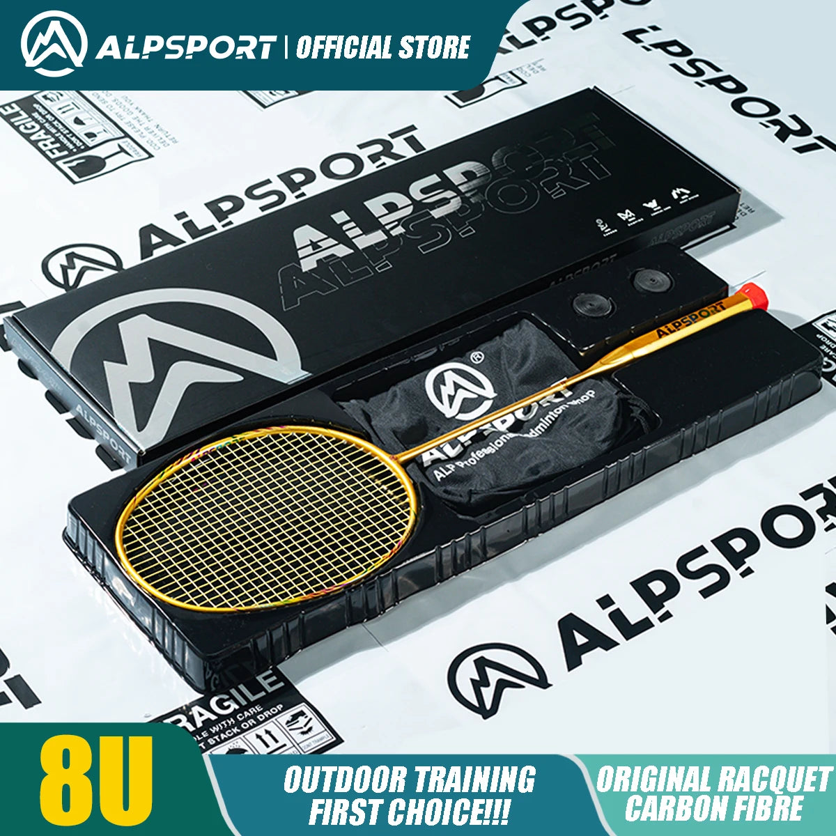 Professionelle, leichte Badmintonschläger aus Kohlefaser 