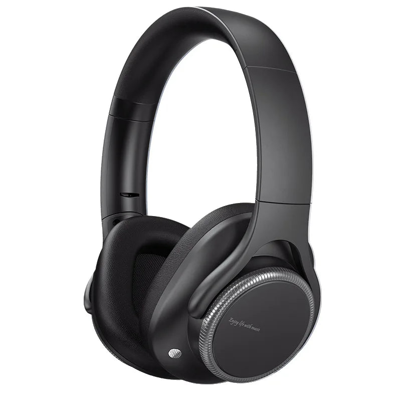 Kabelloser Kopfhörer mit Geräuschunterdrückung, Drehregler für Lautstärke, faltbares ANC-Headset