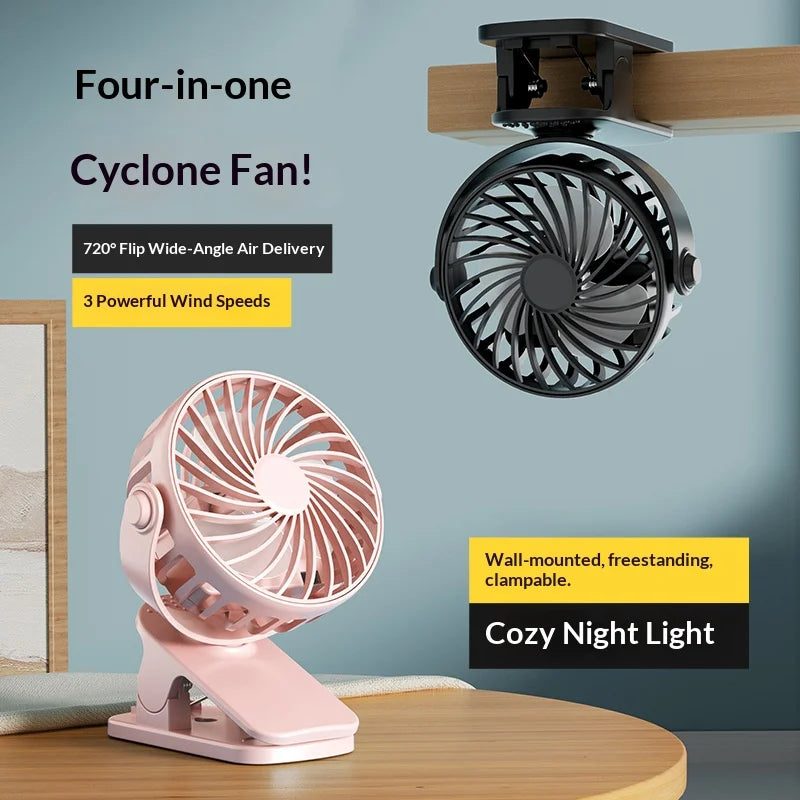 Outdoor Camping Rechargeable Clip Fan