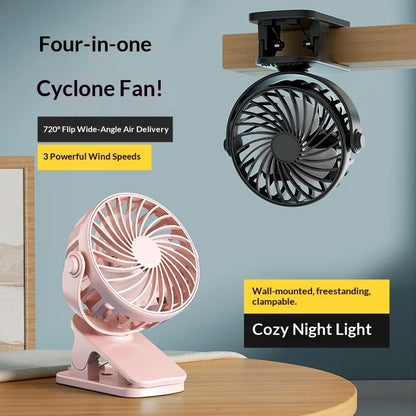 Outdoor Camping Rechargeable Clip Fan