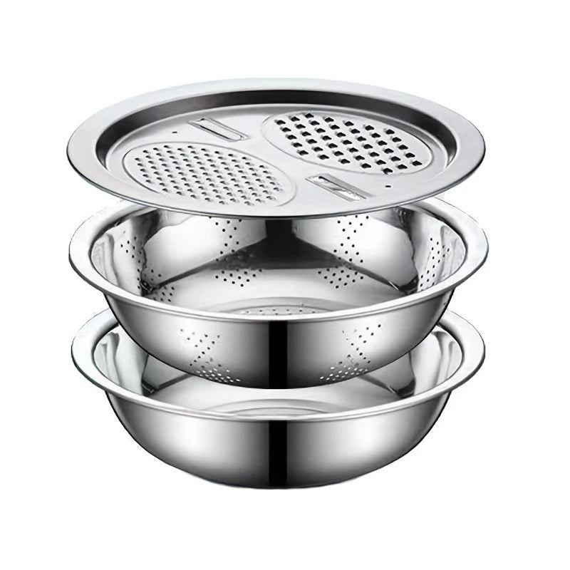 Multifunctional 3‑in‑1 Vegetable Slicer Grater & Colander