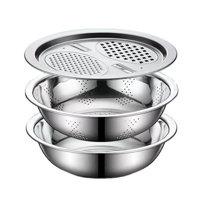 Multifunctional 3‑in‑1 Vegetable Slicer Grater & Colander