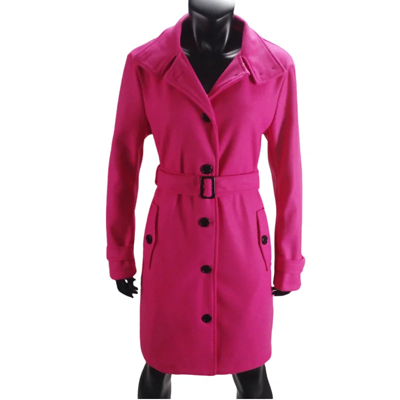 Single-Breasted Slim Jacket with Belt