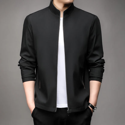 Men's Lightweight Stand Collar Spring Zip-Up Jacket