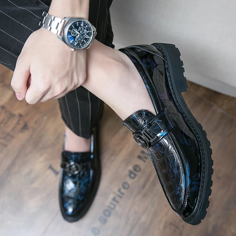 Chaussures formelles en cuir véritable pour hommes
