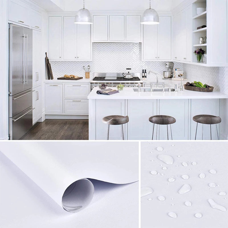 Decorative Wall Paper Furniture Renovation Stickers Kitchen Cabinet Waterproof Wallpaper.