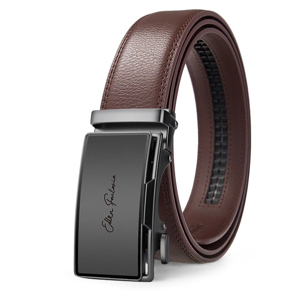 Men's Designer Automatic Alloy Buckle Leather Belts