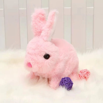 Long-haired bunny electric plush toy soft plush simulation shape small animal doll