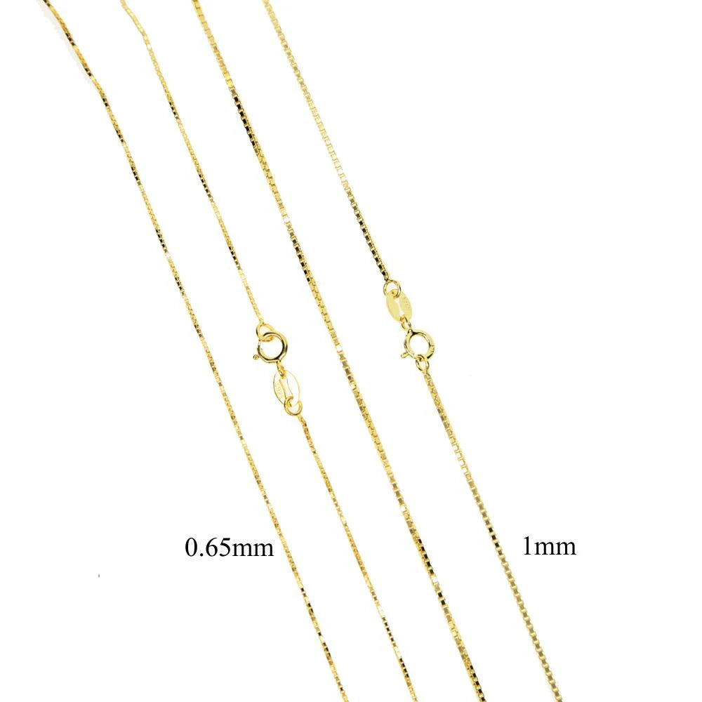 Gold-Plated 925 Sterling Silver Chain for Women